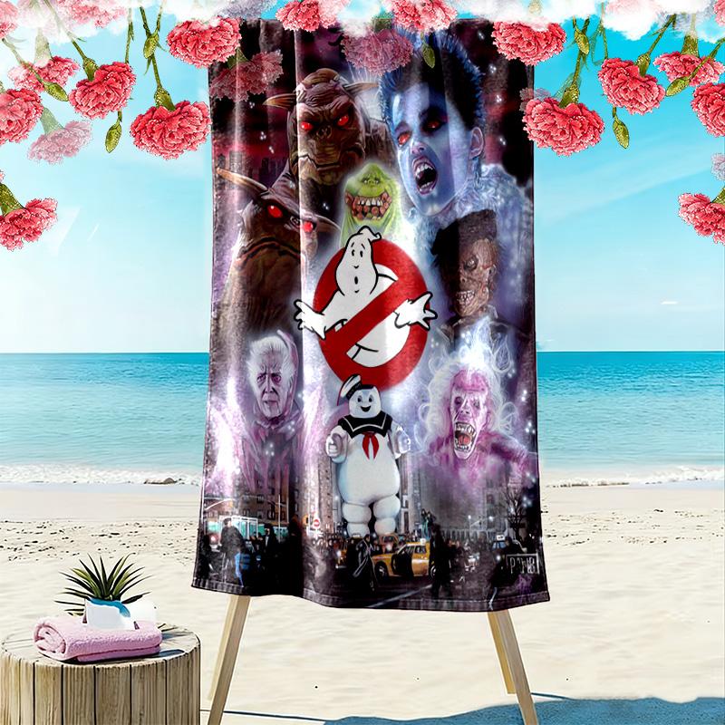 Ghostbusters Print Beach Towel, Large Soft Quick Dry Towel for Beach Camping Swimming