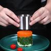 Edelstahl Kuchenring Set Kaltgericht Formform Runde Schale Hotel Anrichteform Kuchen Lila Reis Taro Paste Milchziegel