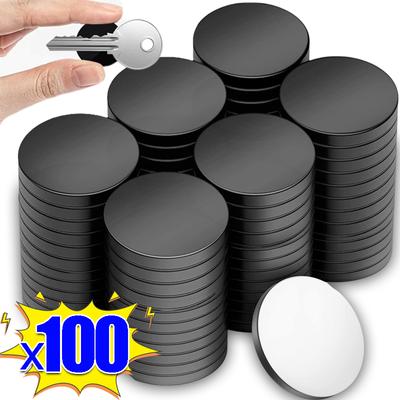 50/100 Stück, selbstklebende Magnetscheibe, Durchmesser 20 mm, Dicke 2 mm, rund, flexibel, aus Gummi, kleine klebrige Magnete, für Bastelarbeiten und Kühlschränke