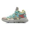Li Ning Slip Resistant And Breathable High top Vintage Basketball Shoes Women's Electric Blue AGBQ062-3