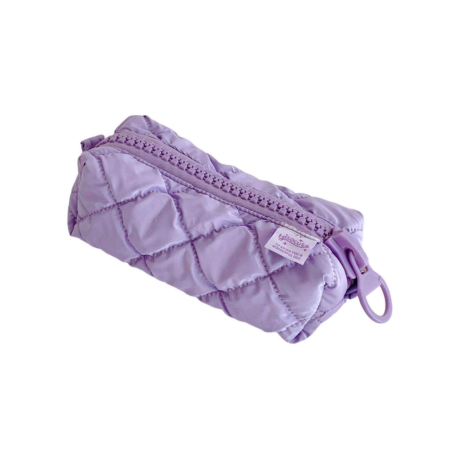 

Большой пенал Полиэстер Хлопок Чехлы для ручек Органайзеры для ручек Сумка для хранения на молнии Дорожная косметичка для офиса школы фиолетовый