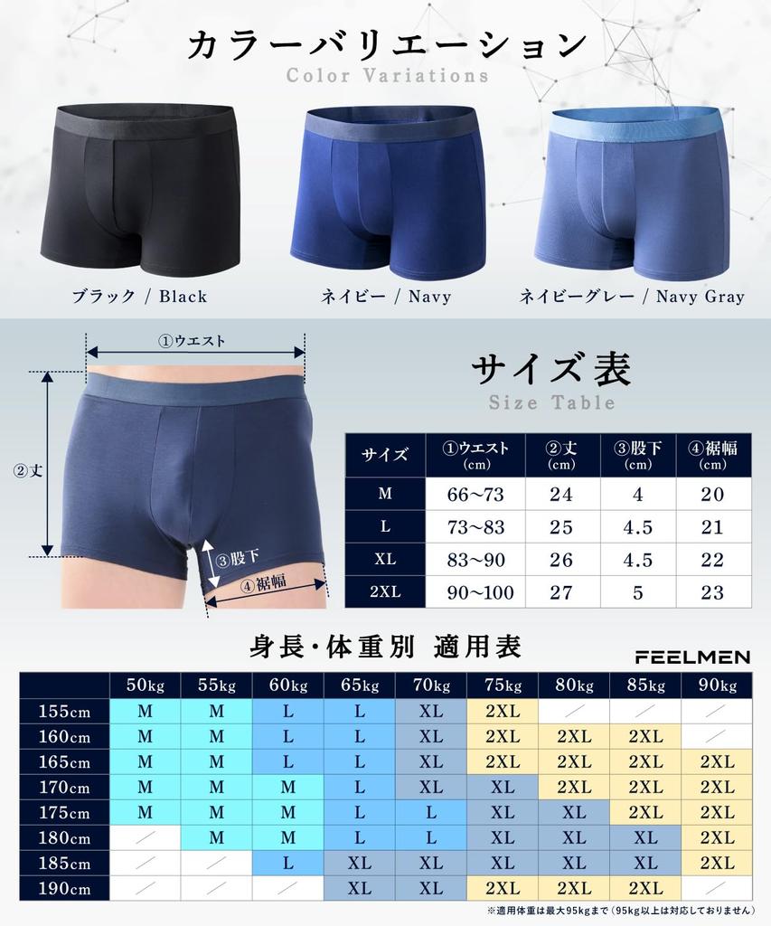 FEELMEN by a Dermatologist and a University of Tokyo Boxer Highly Front 3D [Developed Graduate] 3-Pack Men's Briefs, Breathable, Low-Rise, Closure,