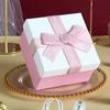 Pink Festival Gift Box Bow Birthday Gift Box Socks Christmas Gift Packaging Box  Father's Day