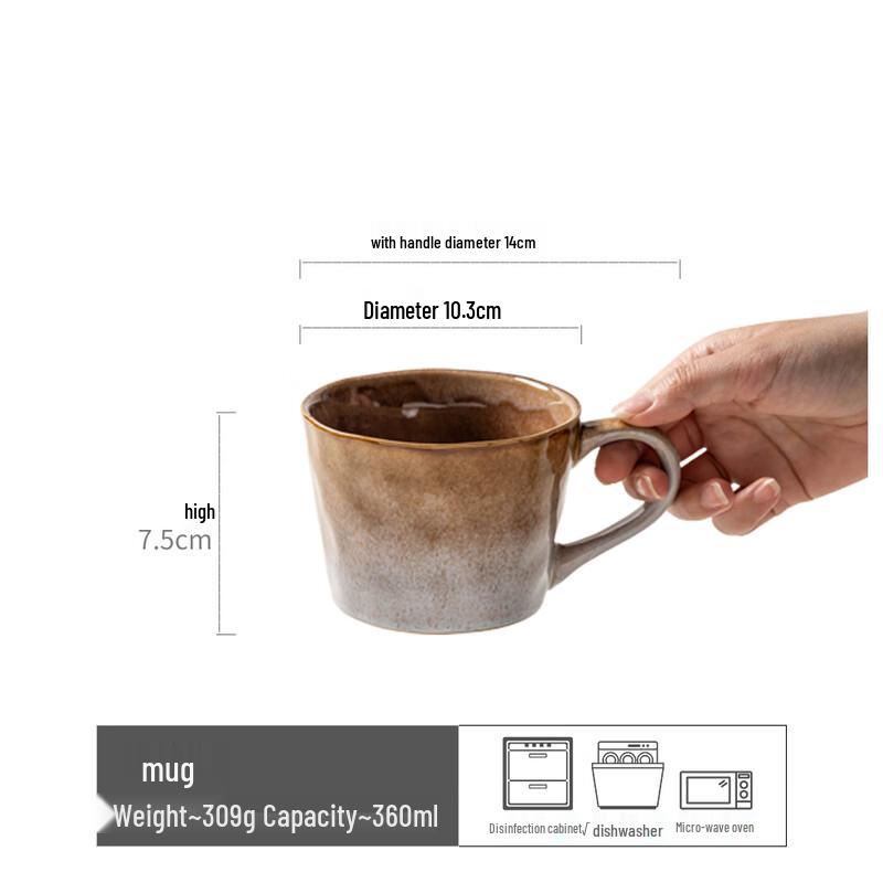 Shangqi Liu Ying Kiln Glaze Ceramic Coffee Mug Set