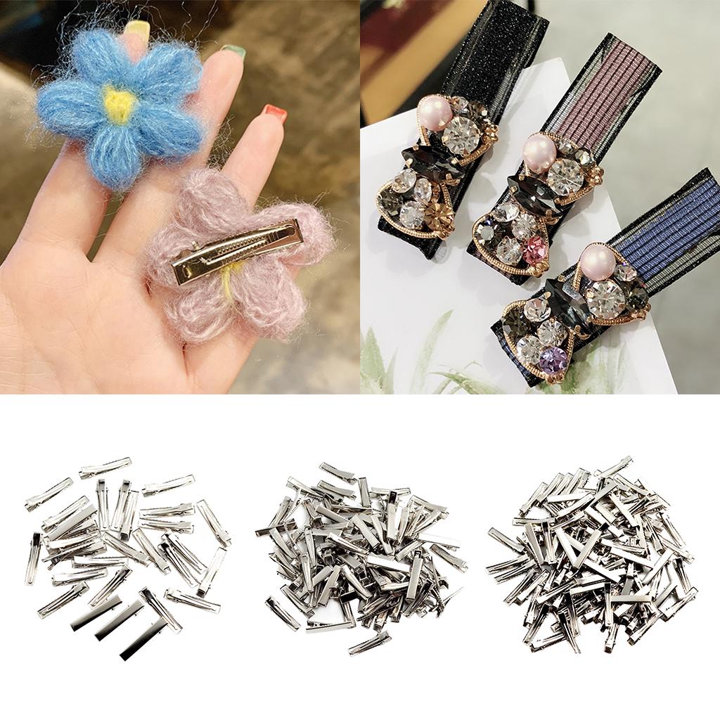 30/100Pack Flat Single Prong Alligator Hair Clips DIY Bows 3.5cm(100Pack)