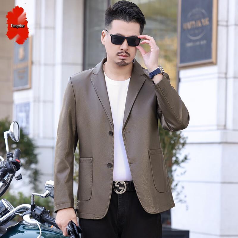 Lässiger Herren-Lederblazer aus dünnem Leder