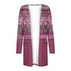 Sweter damski, damski kardigan z długim rękawem, lekki płaszcz, swobodny, jesienny, nadrukowany top, sweter z kieszeniami