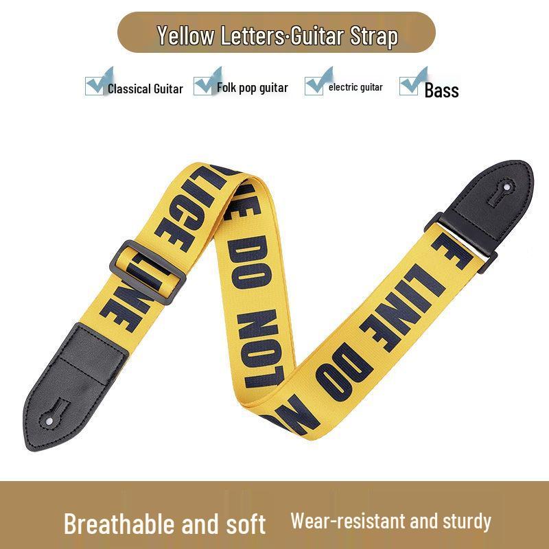 Polyester Printed Guitar/Bass Strap: Widened, Thickened, Punch-Free for Boys & Girls