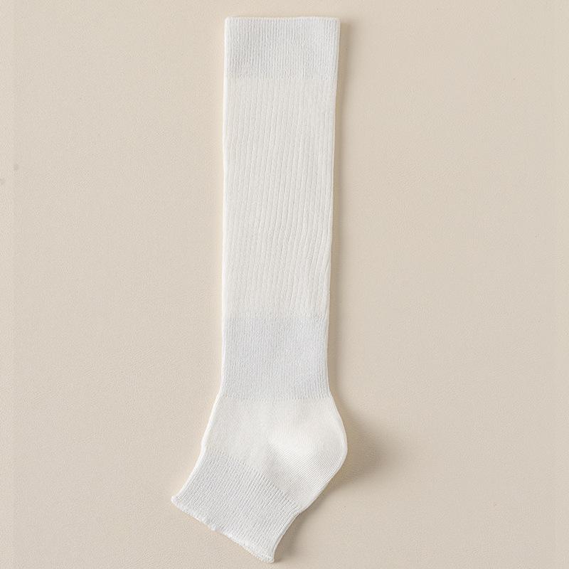 Chaussettes Pile Chaussettes pour Femmes, Pédale Demi-Pied Printemps et Automne, Chaussettes en Coton Couleur Unie pour Automne et Hiver, Chaussettes Mi-Mollet, Bas Longs