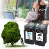 Colohunter Set of 2 for Canon Recycled Ink Cartridges with Remaining Ink Level Compatible with PIXMA Printers BC-360XL + BC-361XL (Black + Color)