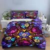 Stained Glass Heart Decor Set Soft Comfortable Duvet Cover Bedding Set Included 1*Duvet Cover & 2*Pillowcases, Gift