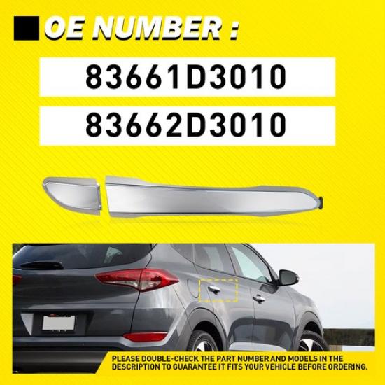 Rear Side Passenger Exterior Outer Door Handle Chrome For 16-21 Hyundai Tucson