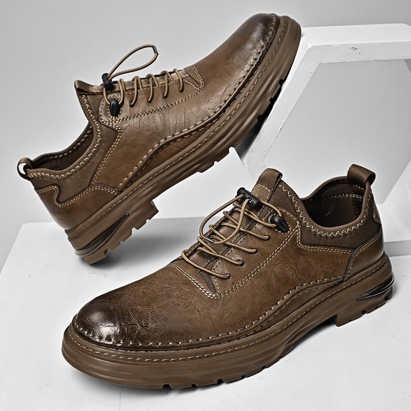 

Кожаная обувь Мужская Повседневная Лоферы Роскошный Дизайн Слипоны Мужские Туфли Платье Стиль Досуг Большой Размер Износостойкая Подошва для Улицы 46 хаки