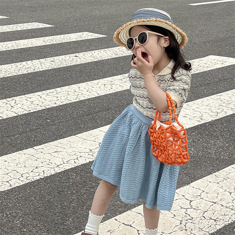 Trendy Korean Style Handcrafted Children's Tote Bag For Stylish Summer Accessories In Bright Colors