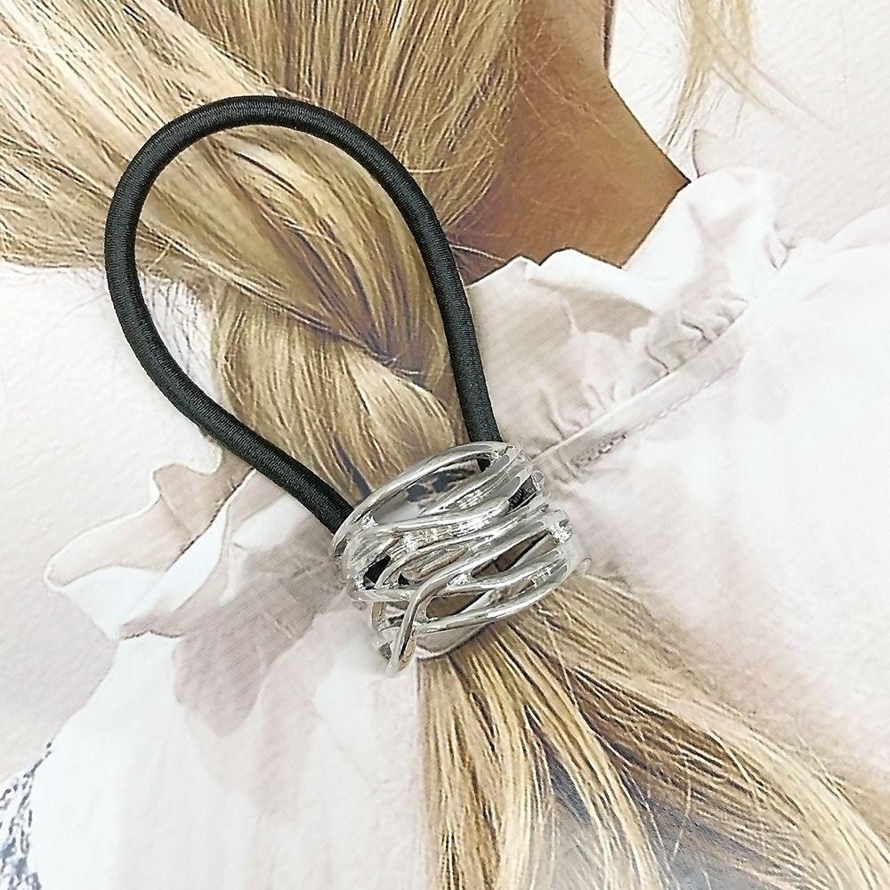 Elastic Metal Hair Tie Smooth Hair Loop New Hair Rope  Women