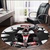 Haas F1 Racing Team Print Round Rug, Washable Floor Carpet, For Entryway Dorm Laundry Room Office Study, Home Decor Birthday Christmas Gift