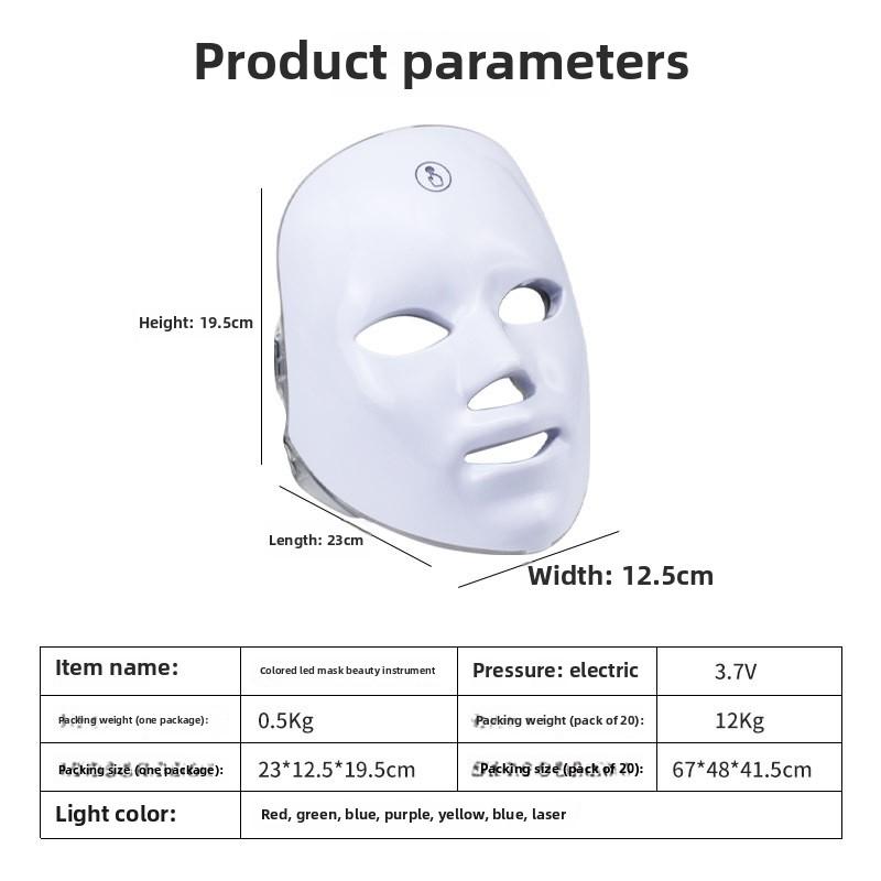 Photon Skin Rejuvenation Instrument, Mask, Household Large Row Light Led Face Printing Mask Instrument, Red and Blue Light Beauty Instrument