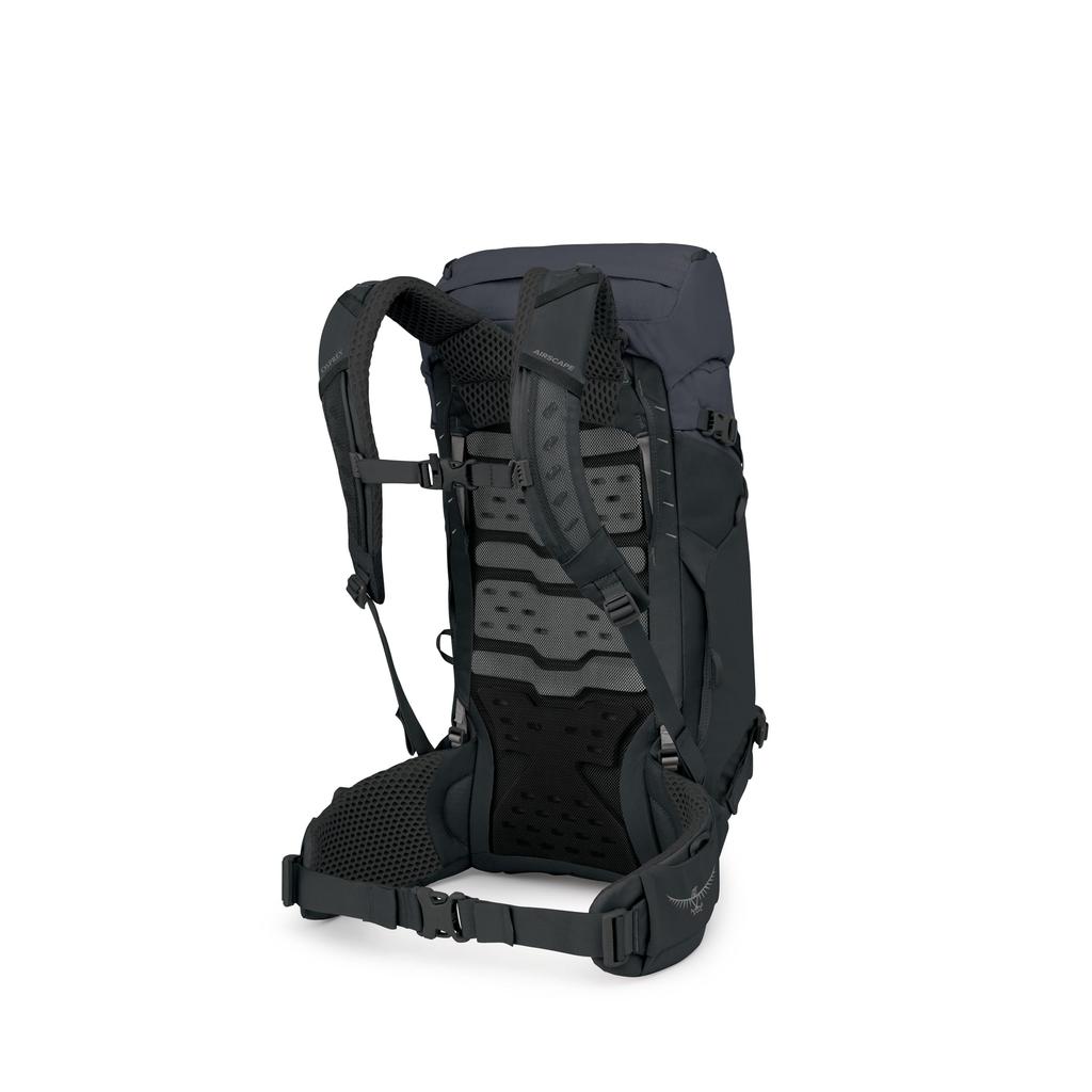 Osprey Kestrel LT 28L Backpacking Backpack Lightweight Hiking Travel Bag with Waterproof Rain Black Men's - & Cover,