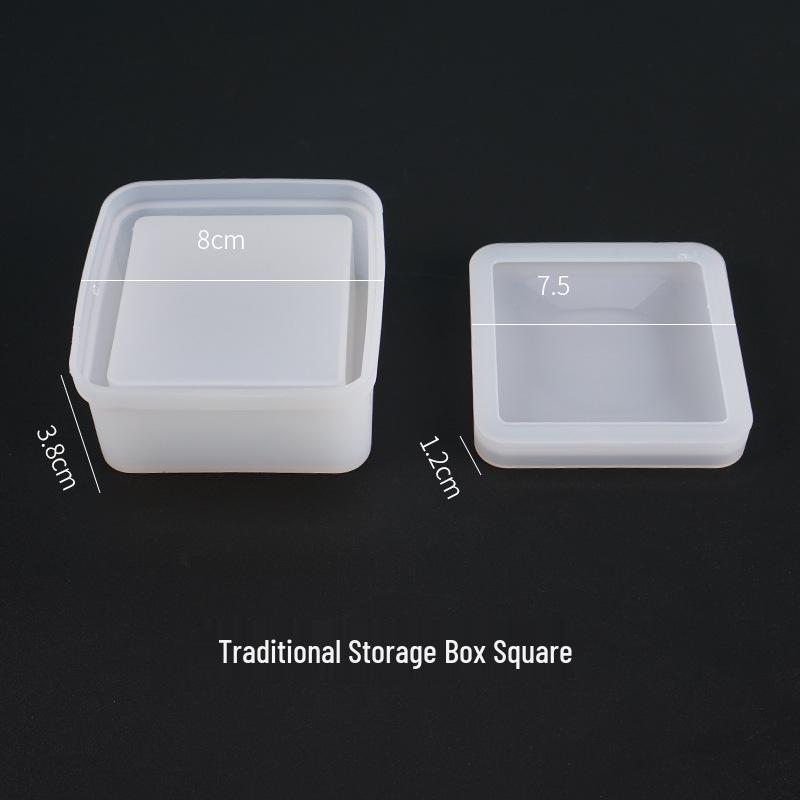 Heart and Round Silicone Mold for DIY Crystal Resin Storage Box