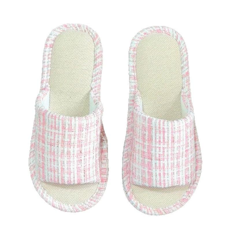 Fashion 2025 New Women's Fashion Home Linen Couple Slippers Breathable Home Shoes Moisture Absorbing Anti Slip Cotton Zapatos De Mujer