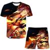 Baby Demon Slayer T shirt Clothes Summer Boys Clothing Sets Fashion T shirt+Short Pants 2pcs Suit Children Clothes Streetwear