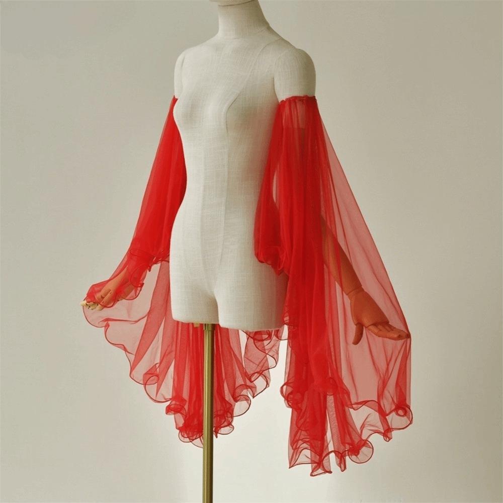 1 para Długie tiulowe wiktoriańskie długie rękawiczki Eleganckie osłonki na ramiona Dodatki do stroju cosplay