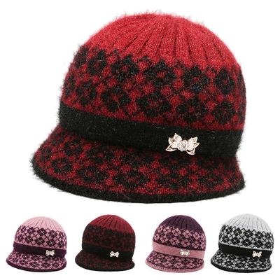 Autumn and Winter Hat Female Winter Wool Hat Mother Hat Winter Old Man Hat Female Grandma Old Lady Hat Mother-in-law Hat