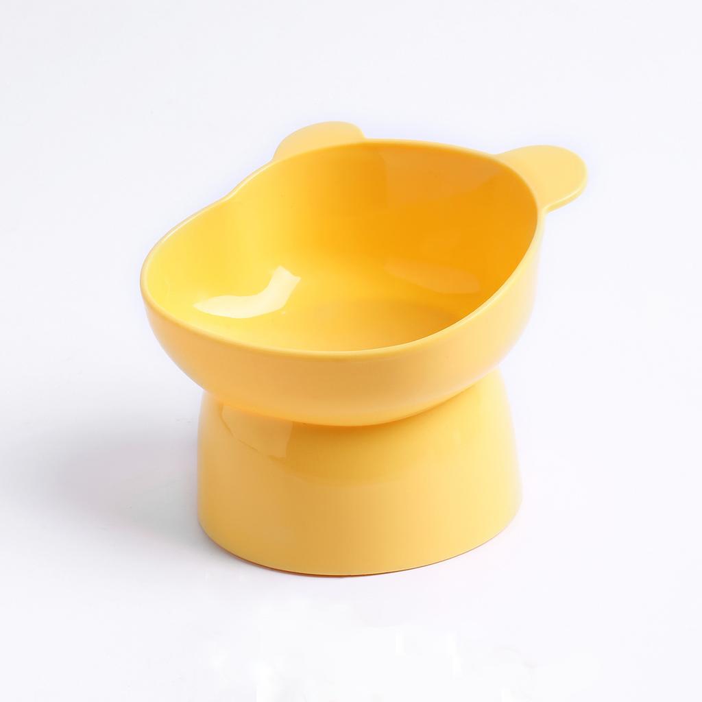 1pc dog bowl, cat bowl, neck protection, cat food bowl, tilted high footed cat bowl, cartoon anti spill pet bowl