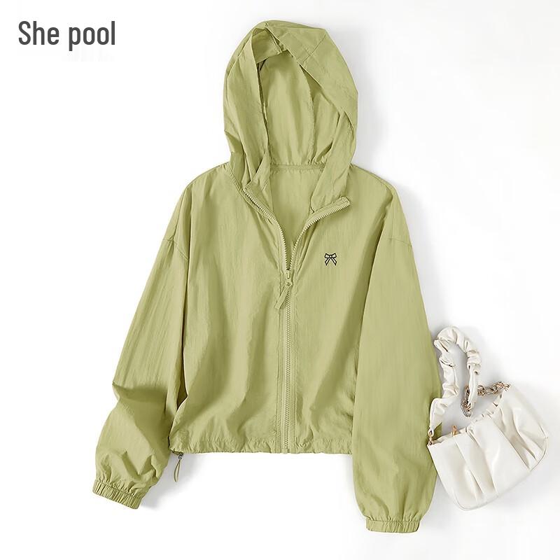 Women s Hooded Drawstring Lightweight Jacket M