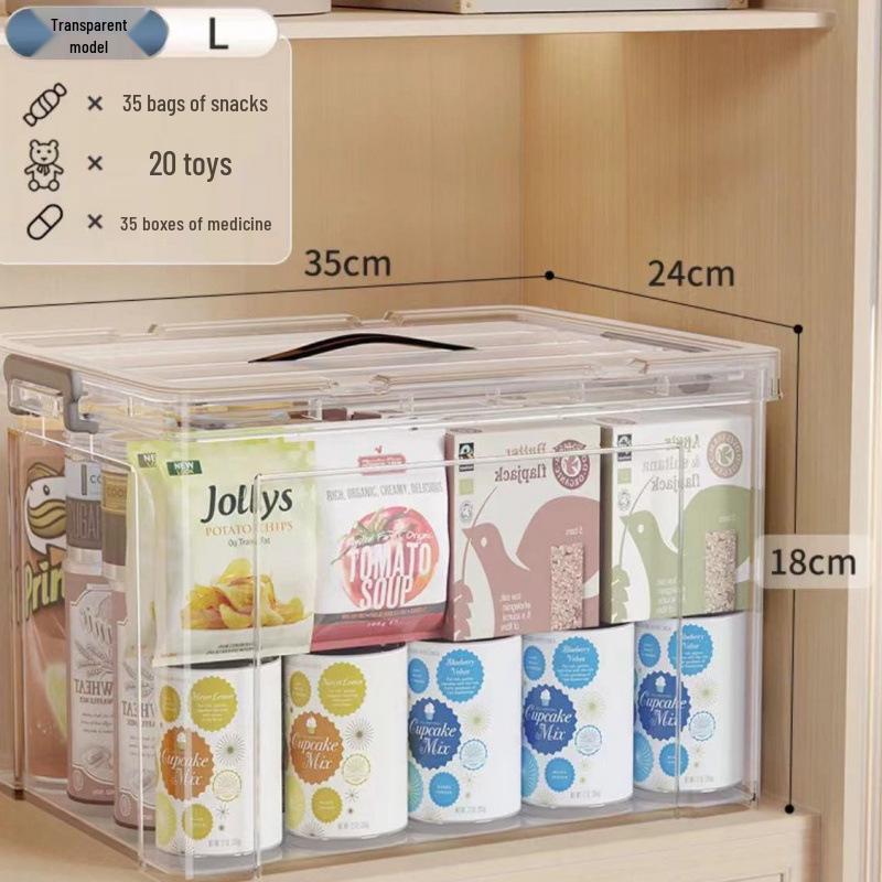 Transparent Large Capacity Storage Box for Clothes, Toys, Snacks