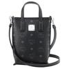 MCM Monogram Metal Logo Magnetic Closure Detachable Shoulder Strap Leather French Fry Bag Tote Crossbody Mini Women bags Black MWRAASE03BK001
