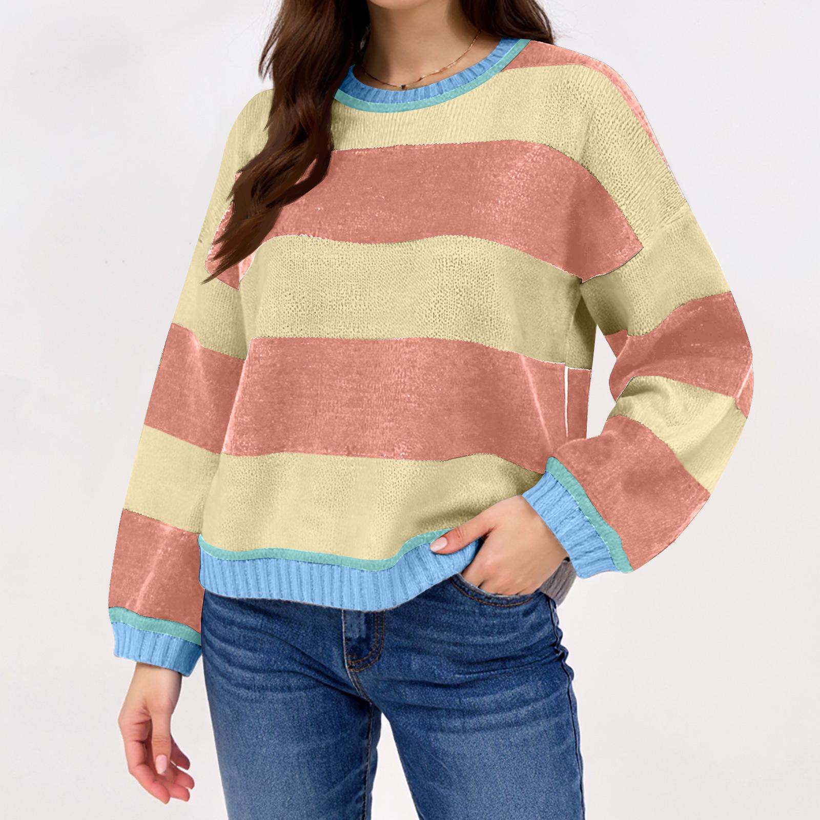 

Women s Fashion Knitted Loose Lazy Style Pullover Sweater M