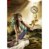 Framed Pangu Nuwa Kuafu Jingwei Poster Art, Kraft Paper Wall Hanging