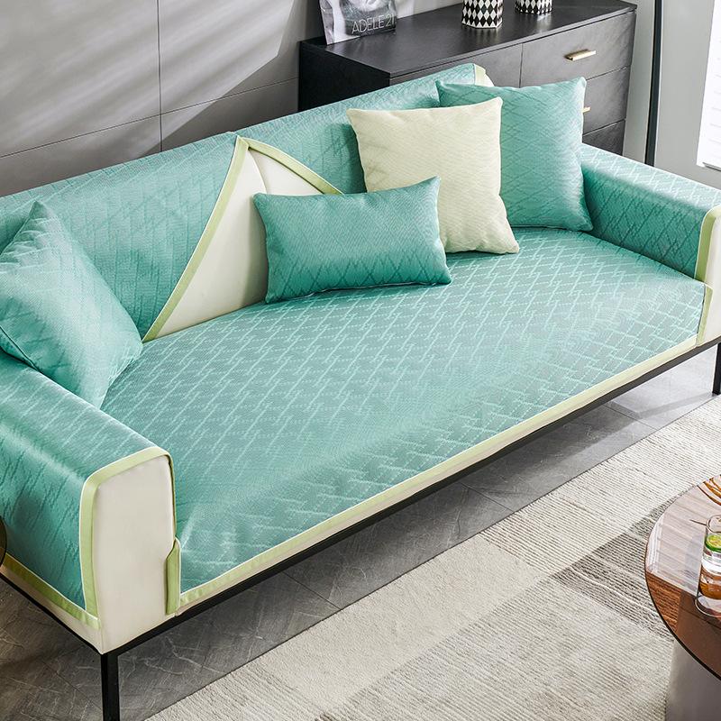 Ice Silk Sofa Cushion Modern Simple High-End Non-Slip Seat Cushion for Summer Summer Summer Leather Sofa Cover Towel Ice Pad