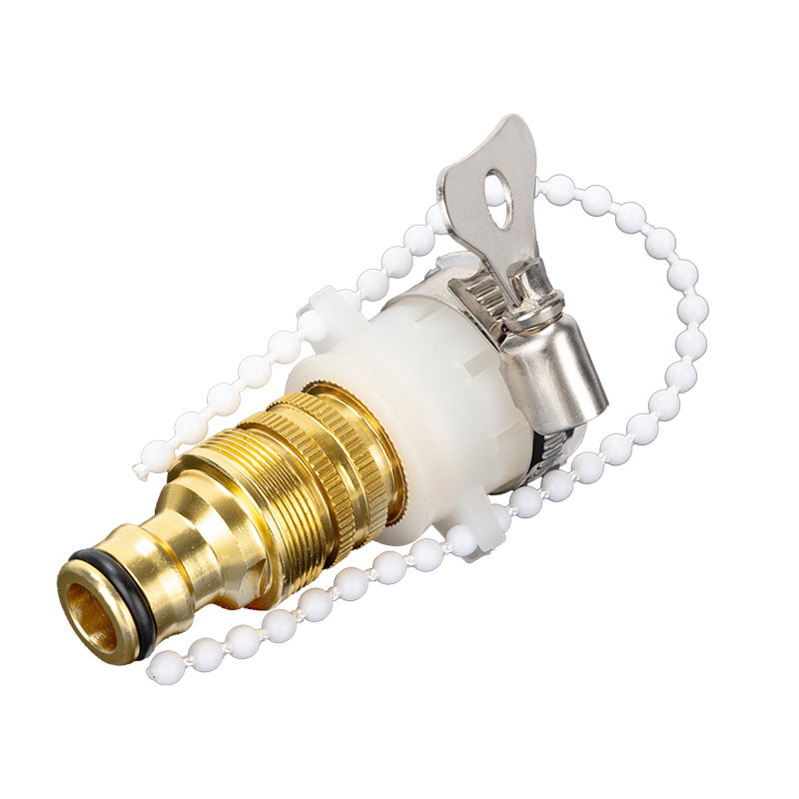 

Tap Connector With Beaded Chain Leakproof Kitchen Faucet Adapter Watering Garden Tool For Washing Machine Connection 1