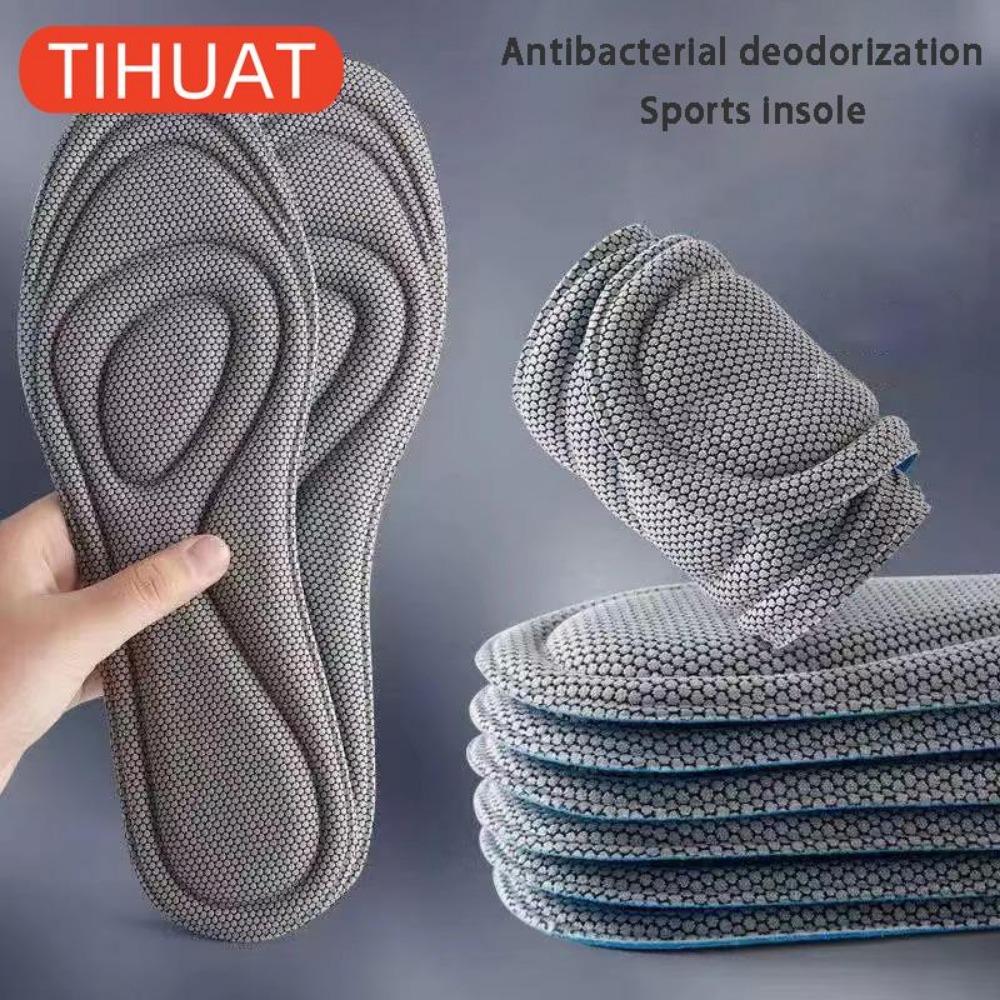 4D Memory Foam Orthopedic Shoe Insoles Nano Antibacterial Deodorant Sweat Absorbing Pads Sports Shoes Running Cushions