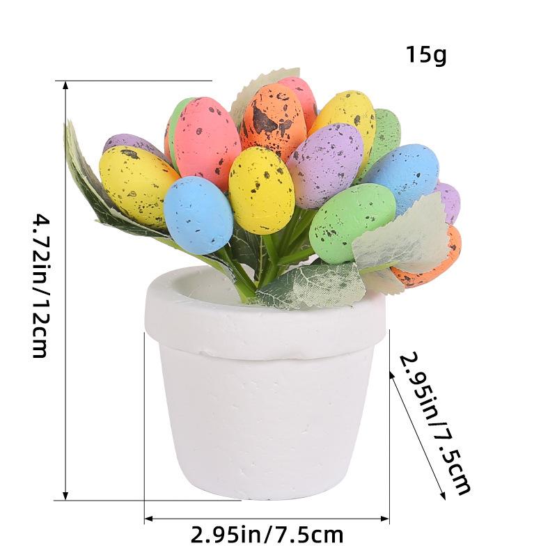 Easter 12Cm Egg Potted Creative Spotted Egg Flower Pot Outdoor Garden Easter Ornaments