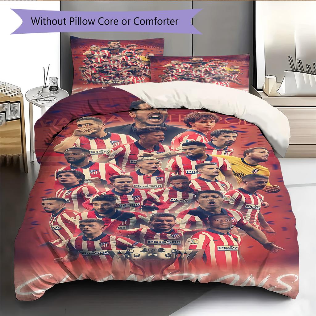 Bilbao Pattern Bedding Quilt Set Quilt Cover Pillowcase Home Decoration Birthday Gift (1 * Duvet Cover + 2 * Pillowcase, Without Core)