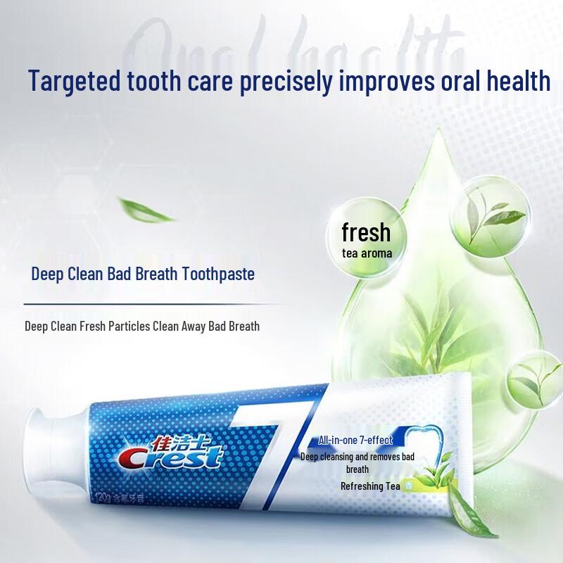 Crest All-in-One 7 Effects Tea Scent Deep Clean Toothpaste (2 x 180g)