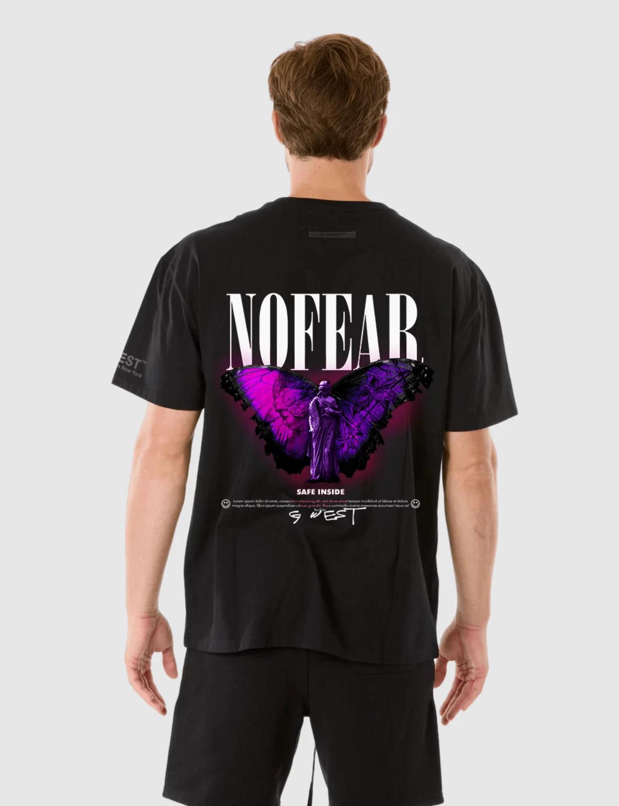 G WEST NO FEAR T-SHIRT - JET BLACK 3XL