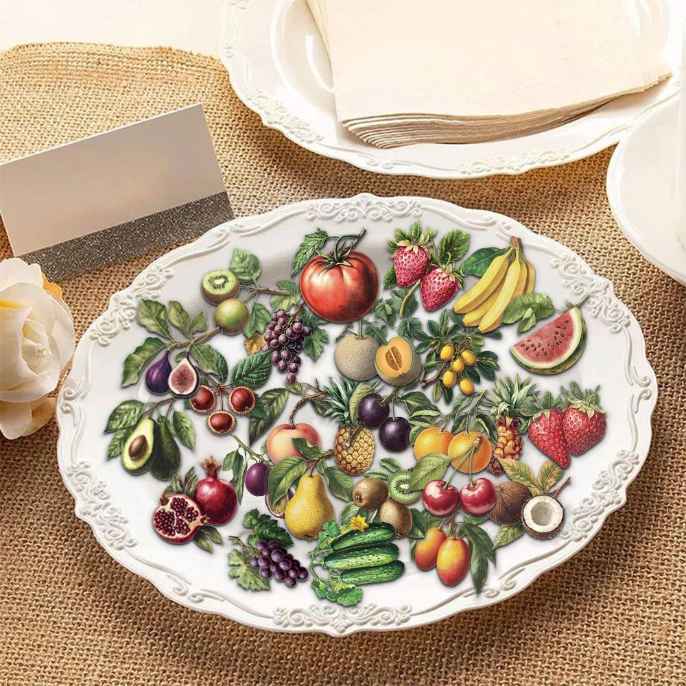 50pcs Retro Graffiti Stickers Fruit Vegetable Sticker Scrapbook Guitar Mobile DIY Waterproof Decals