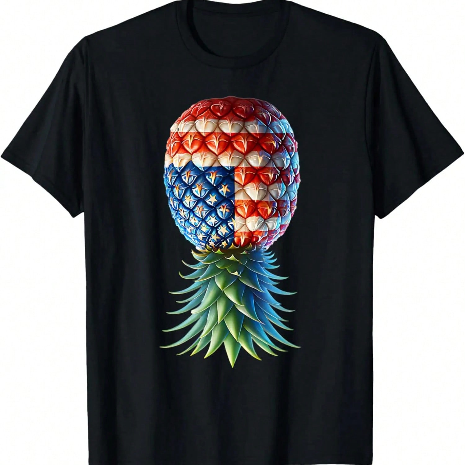 Funny Lifestyle Upside Down Pineapple T-Shirt.Jpg S разноцветный