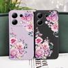 Satin Brocade Phone Case For Xiaomi Redmi Note 14 13 12 12S 11 11S 10 10S 9 9S Pro Plus 4G 5G Liquid Silicone Cover