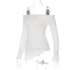 Women Sexy One Off Shoulder Basic Top Long Sleeve Sexy Top Y2K Slim T-Shirts