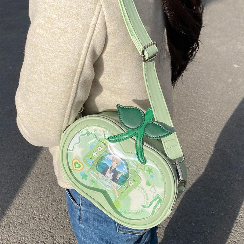 Fashionable Personalized Itabag Sweet Cute Apple-shaped Tote Bags Hot Seller Versatile Transparent Large Capacity Crossbody Bags