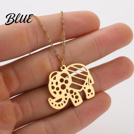 Fashionable Elephant Pendant Necklace for Women Hollow Animal Unique Charm