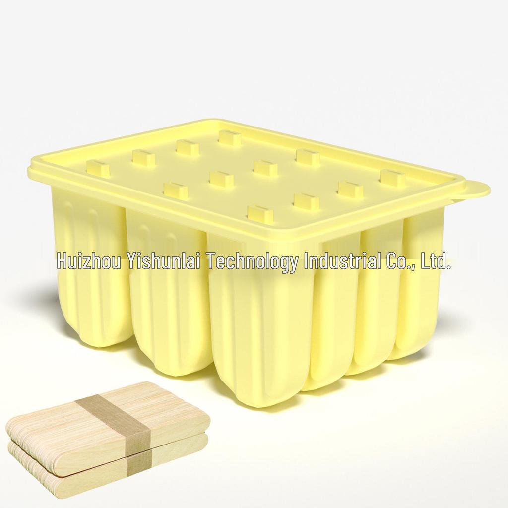 Silicone Ice Cube Tray with Lid: 4-Grid Frozen Soup & Food Storage Box