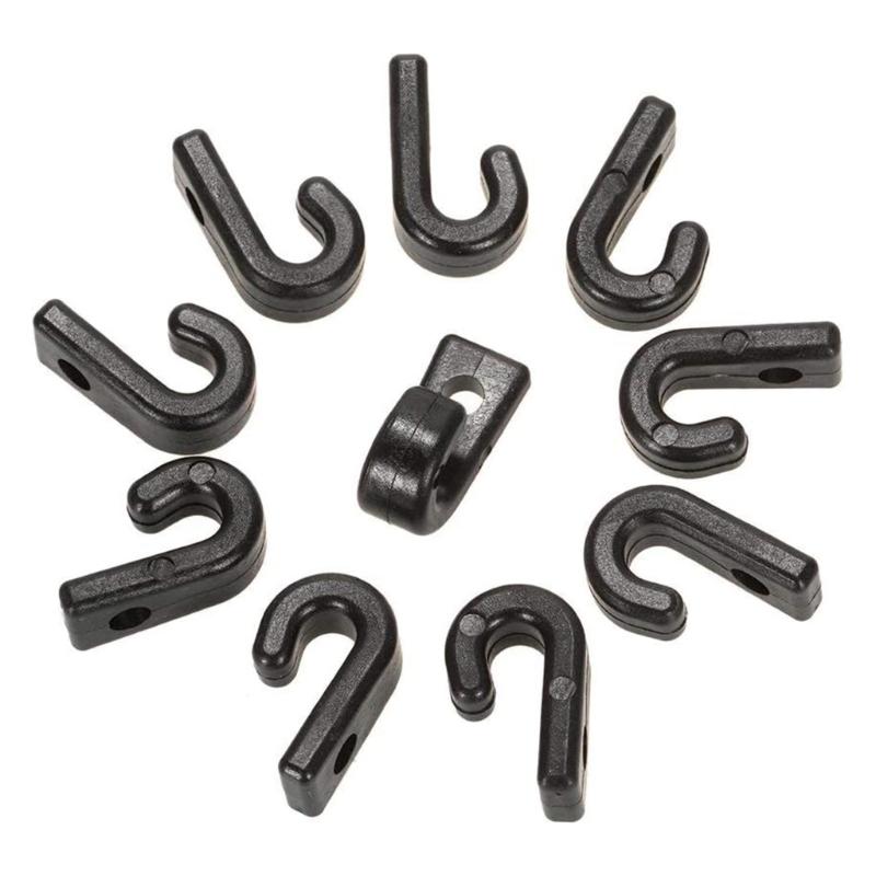 50Pcs Kayak Lashing J Hook Bungee Cord Hook Safety Kayak J Shaped Hook Tie Down Hook Kayak Accessories Enduring