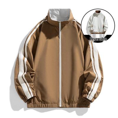 2024 Men's Autumn Loose-Fit Stand Collar Outdoor Casual Double-Sided Multi-Color Jacket