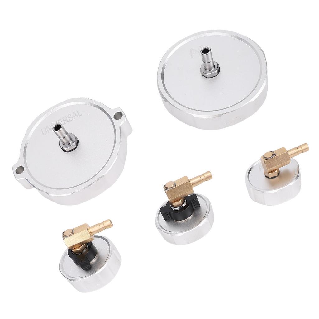 5pcs Master Cylinder Adapter Set Aluminum Brake Bleeder Adapter Set Universal for Most Pressure Brake Fluid Bleeder Kit